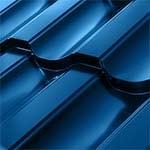 Глянцевое покрытие металлочерепицы Нордо Ral 5005 цвет синий